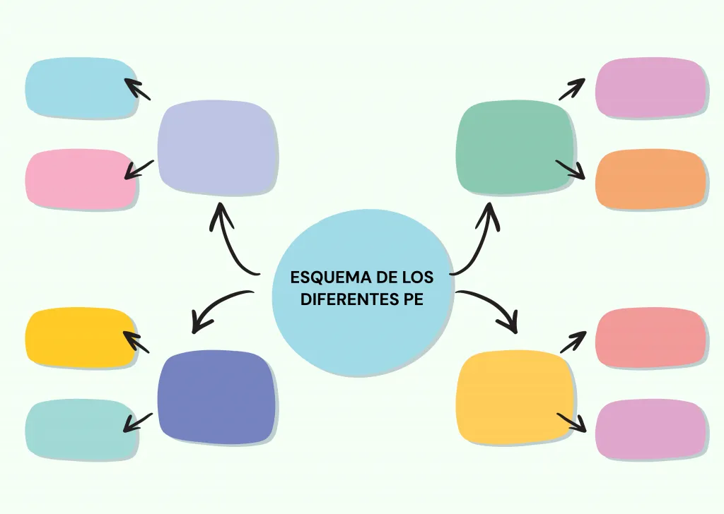 Esquema de los diferentes PE